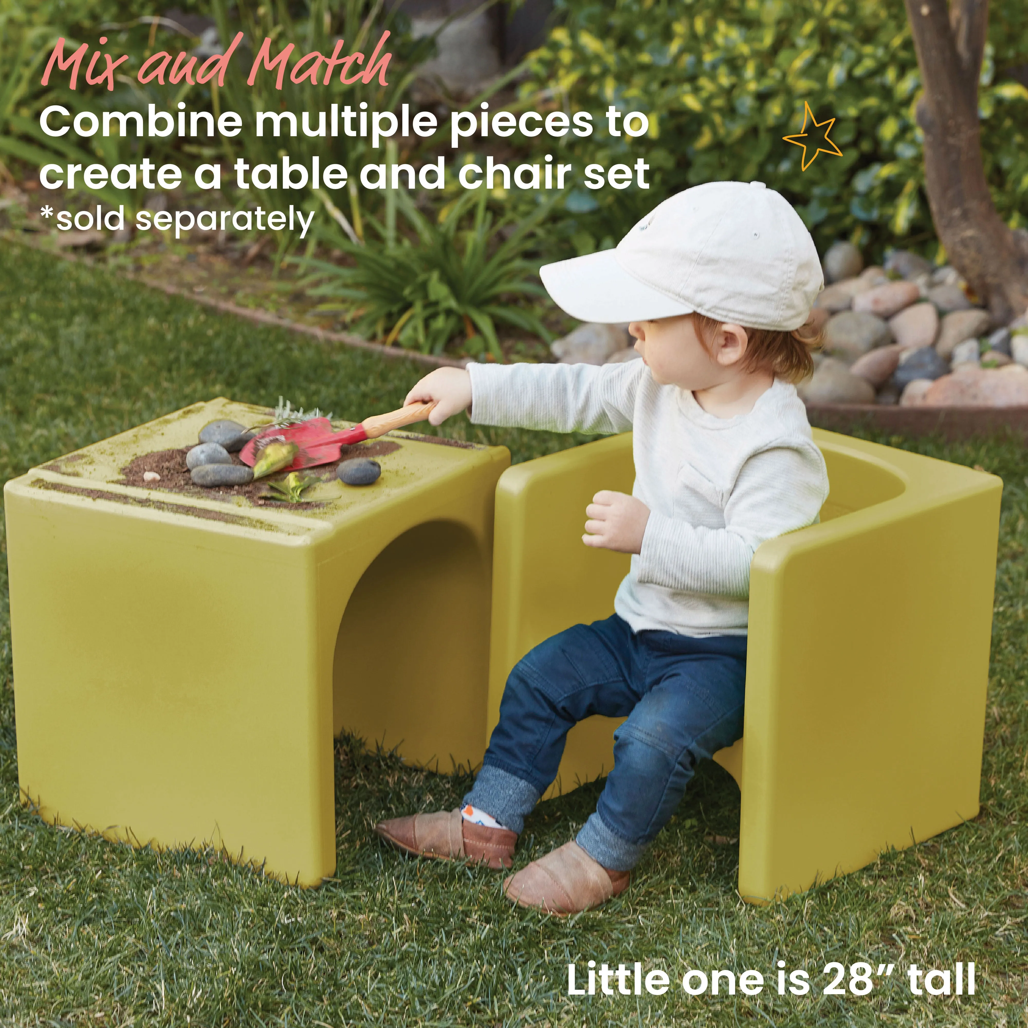 Tri-Me 3-In-1 Cube Chair, Kids Furniture