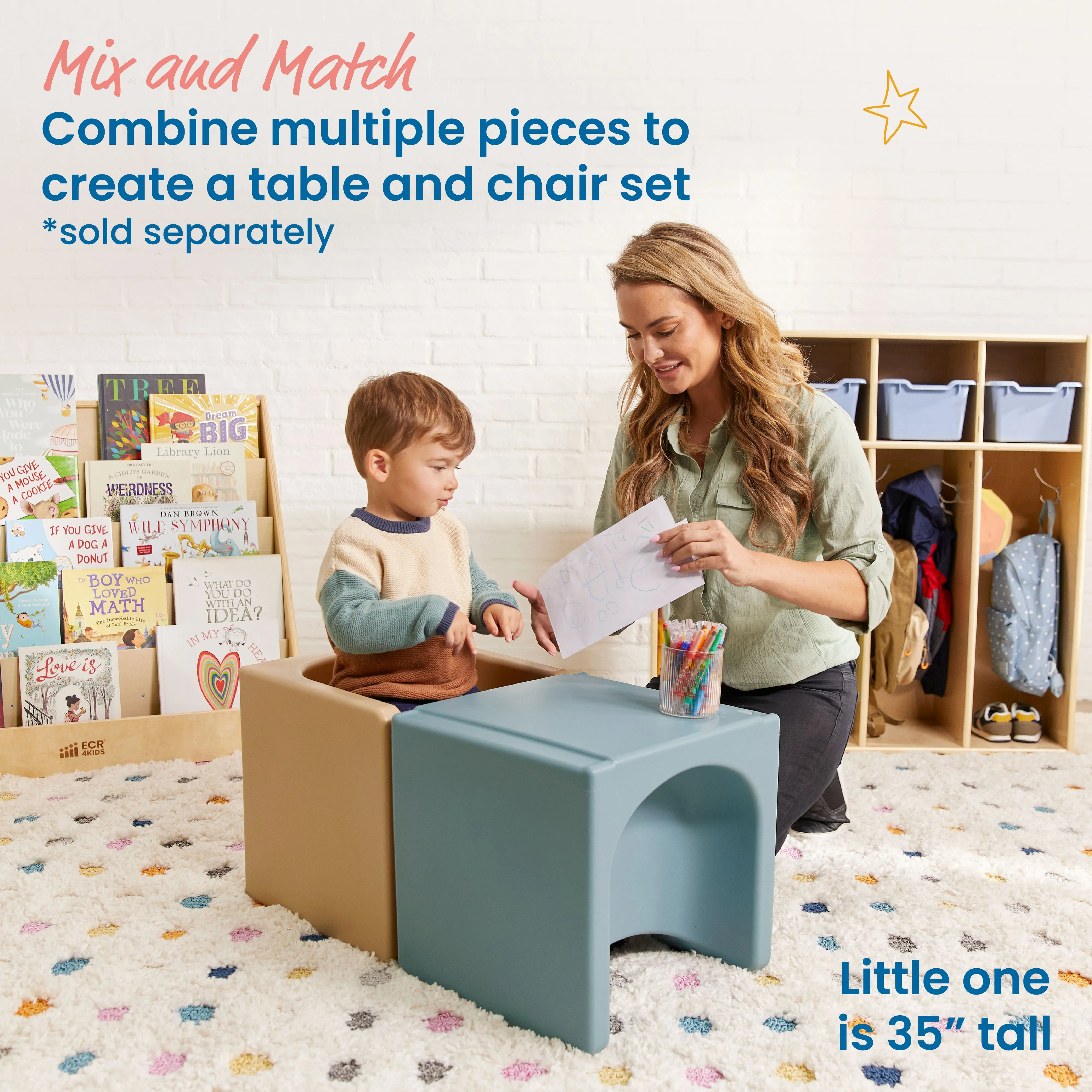 Tri-Me 3-In-1 Cube Chair, Kids Furniture