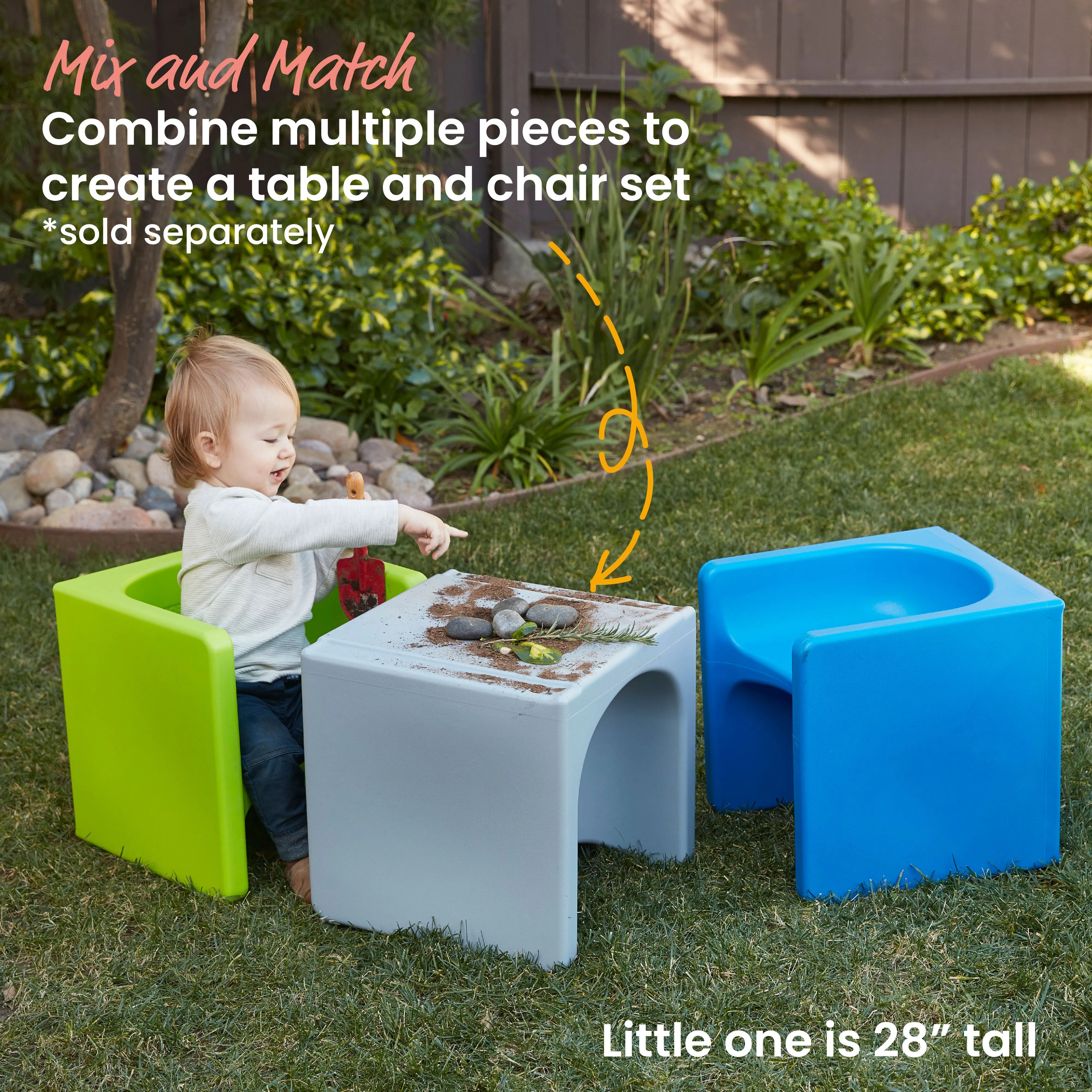 Tri-Me 3-In-1 Cube Chair, Kids Furniture