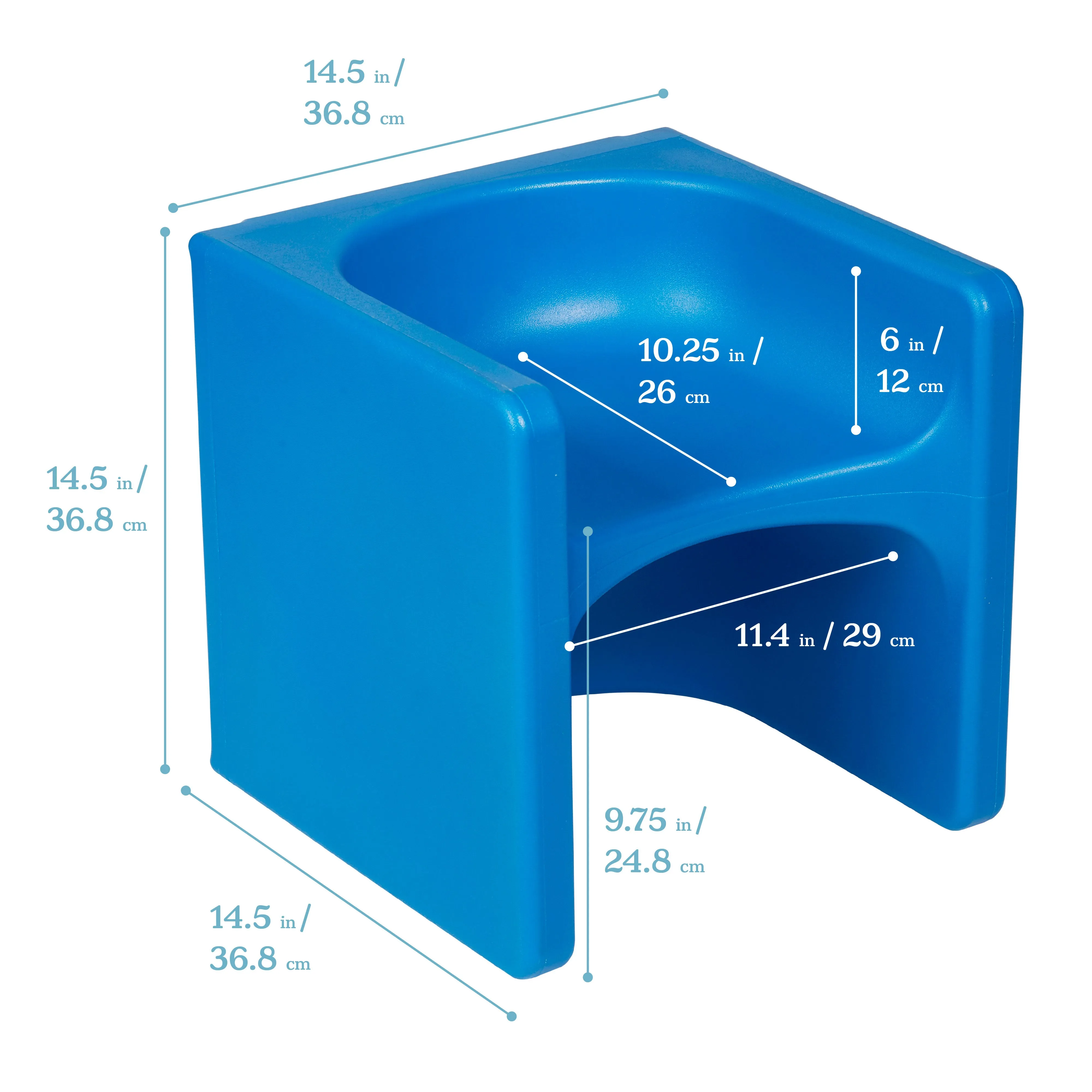 Tri-Me 3-In-1 Cube Chair, Kids Furniture