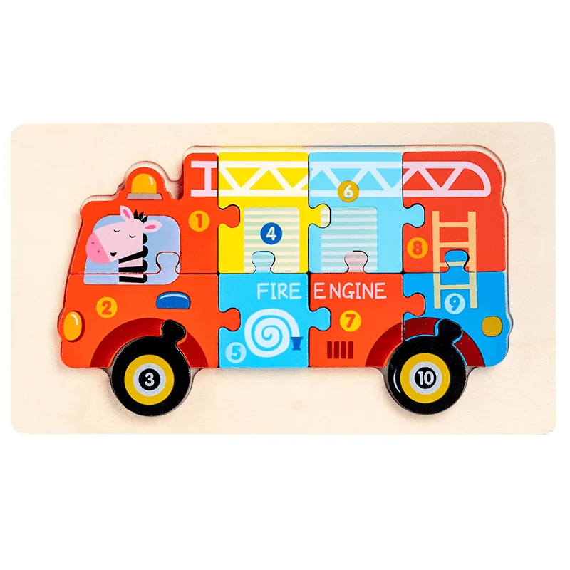 Wooden Educational Puzzle - Vehicles - Wooden jigsaw puzzles